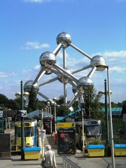 Atomium in Brüssel - Atomium, Eisenkristall, Weltausstellung, Brüssel, Kugel