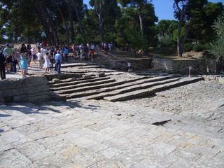 Palast von Knossos (5) - Knossos, Kreta, Griechenland, minoische Kultur, Theater, Steinstufen, Ruinen, Struktur