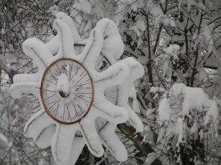 Schnee - Winter, Schnee, verschneit, eingeschneit, Windrad