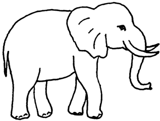 Elefant - Elefant, Dickhäuter, Rüssel, Stoßzahn, Anlaut E