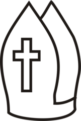 Nikolausmütze - Bischofsmütze, Bischof, Mitra, Anlaut B, Religion, Kopfbedeckung