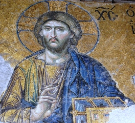 Hagia Sophia - Christusfigur - Türkei, Istanbul, Osmanisches Reich, byzantinische Baukunst, Islam, Religion, Weltreligion, Kirche, Mosaik, Geschichte, Geografie