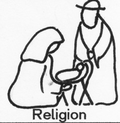 Piktogramm Religion - Piktogramm_Stundenplan, Religion, Maria, Josef, Jesukind, Krippe