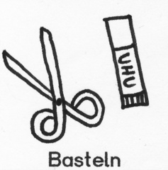 Piktogramm Basteln - Piktogramm_Stundenplan, basteln, Werken, Schere, Klebstift
