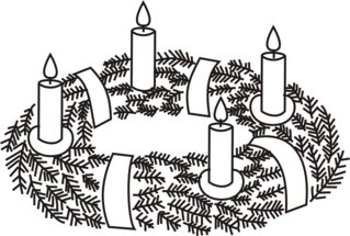 Adventskranz---4 - Advent, Adventszeit, Weihnachten, Vorweihnachtszeit, Adventssonntag, Adventskranz, Kerze, Kerzen, brennen, vier, vierte, Kranz, Licht, Anlaut A, Anlaut K, Wörter mit v