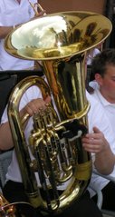 Tuba - Tuba, Blechblasinstrument, Ventile, Kesselmundstück, konisch