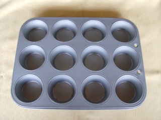 Muffins #1 - Muffinform, Backform, Metall, zwölf, rund, Kreis