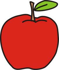 Apfel - Apfel, rot, Obst, Frucht, Anlaut A