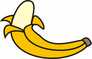 Banane - Banane, Obst, Frucht, offen, geöffnet, Anlaut B