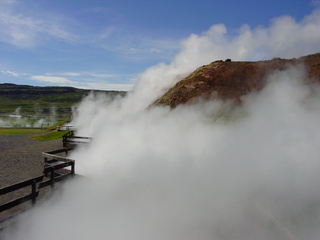 Heißwasserquelle auf Island - Heißwasserquelle, Island, Dampf, Wärme, Wasser, Schwefel, Island