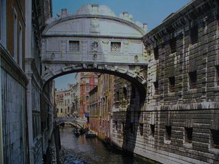 Venedig - Venedig, Italien, Seufzerbrücke, Dogenpalast, Kanal, Gondeln