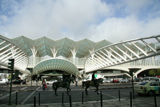 Bahnhof Oriente  Lissabon - Bahnhof, Expo, Konstruktion, Dachkonstruktion, Gare do Oriente, Ostbahnhof, Lissabon
