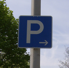Parkplatzschild - Parkplatzschild, Schild, Verkehrsschild, parken, parken erlaubt, Hinweisschild, Parkplatz, Viereck
