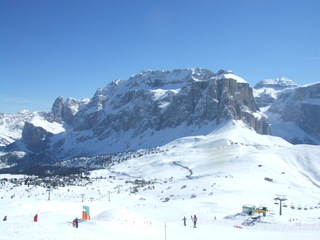 Sellamassif in Südtirol - Italien, Berg, Berge, Sella, Dolomiten, Südtirol, Winter, Schnee