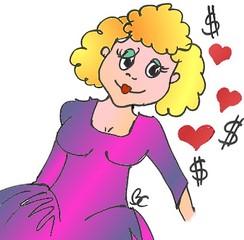 verliebte Frau 2 - Frau, Liebe, Geld, verliebt