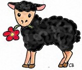 schwarzes Schaf - Schaf, Illustration, Nutztier, Wolle, schwarzes Schaf, Sonderling, Einzelgänger, Anlaut Sch