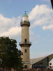 Leuchtturm in Warnemünde - Leuchtturm, Rostock, Warnemünde, Promenade, Signal, Leuchtfeuer, lotsen, Aussicht