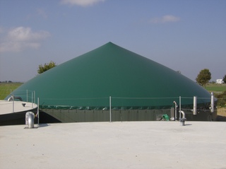 Biogasanlage #10 - Biolene, Biogaswerk, Membran, speichern, Gas