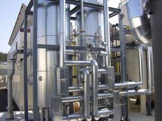 Biogasanlage #20 - Biogasanlage, Gasbehälter, Biogas, Außenanlage, Rohre, Gasrohre