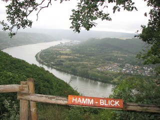Hamm-Blick - Mittelrhein, Flussbiegung, Hamm, Rhein