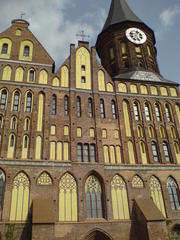Vorderfassade des Domes in Königsberg - Dom, Kirche, Kaliningrad, Königsberg, Russland, Fassade, Renovierung