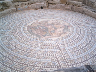 Bodenmosaik - Zypern - Ruinen von Paphos #1 - Zypern, Ausgrabung, Weltkulturerbe, Geschichte, Antike, Mosaik, Archäologie, Paphos, Ruinen, Labyrinth