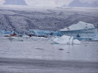 Gletschersee - Gletscher, See, Eis, Island, Abbruch, kalt, Eisformation, exogene Kräfte