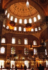 Neue Moschee - Innenraum - Gebäude, Moschee, Türkei, Istanbul, Osmanisches Reich, Yeni Camii, Neue Moschee, Religion, Weltreligion, Sakralbauten, Kuppel, Dekor
