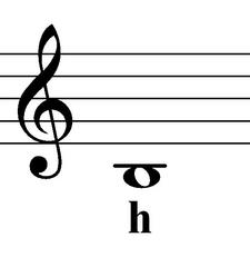 h - kleines h - Note, Notation, h, klein