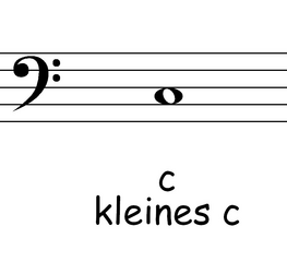 Bassschlüssel: c - Noten, Notation, Notenschlüssel
