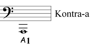 Bassschlüssel: A(1) - Noten, Notation, Notenschlüssel