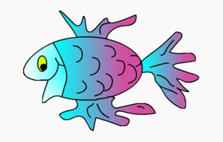 Fisch#6  - Fisch, Aquarium, Meer, schwimmen, Anlaut F, Illustration, Wörter mit sch