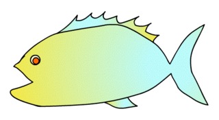 Fisch#1 - Fisch, Aquarium, Meer, schwimmen, Anlaut F, Illustration, Wörter mit sch