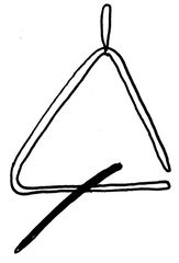 Triangel - Musik, Instrument, Orff-Instrument, Dreieck, dreieckig, Schlaginstrument