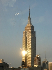 New York - Empire State Building - Amerika, USA, New York, Empire State Building, Wolkenkratzer, Skyscraper, Skyline, Gebäude, Haus, Hochhaus, Manhattan, Sonnenuntergang