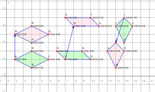 Parallelverschiebung - Mathematik, Geometrie, Parallelverschiebung, Gitternetz