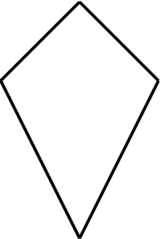 Drachen #2 - Drachen, Viereck, Geometrie, Figur, eben, plan, Ecke, Winkel, gleichlang, Deltoid
