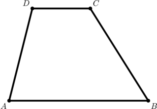 Trapez mit Eckenbeschriftung - Trapez, parallel, Viereck, Figur, Geometrie, Ecke, eben, plan, Winkel