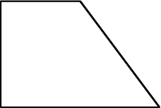 Rechtwinkliges Trapez - Trapez, rechtwinklig, rechtwinkliges Trapez, parallel, Viereck, Figur, Geometrie, Ecke, eben, plan, Winkel