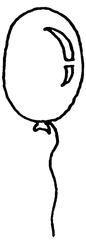 Luftballon #2 - Ballon, Luftballon, Illustration, Anlaut L, Luft, schweben, fliegen, Party, Geburtstag, Karneval, Fasching, Gas, Auftrieb