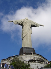 Christus Statue auf dem Corcovado in Rio de Janeiro - Jesus Christus, Cristo, Rio de Janeiro, Rio, Brasilien, Corcovado, Statue, Cristo Redentor, Monument, Wallfahrtsort