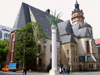 Nikolaikirche in Leipzig - 1989, Leipzig, Montagsdemos, Nikolei Kirche, Montagsdemonstrationen, 