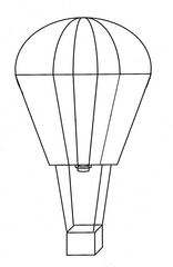 Heißluftballon #2 - Heißluftballon, Ballon, fliegen, fahren, Luft, Luftfahrzeug, Auftrieb, Korb, Transport, Physik