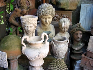 Tonköpfe - Tonfiguren #1 - Italien, Rom, Tonplastik, Köpfe, Töpferei, töpfern, Vase, Replika, Ruhe, Ton, Plastik, Skulptur