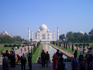 Taj Mahal - Taj Mahal, Grabmal, Mumtaz Mahal, Marmor, Agra, Indien, Mausoleum, Perspektive, Fluchtpunkt