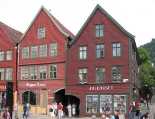 Norwegen Bergen Hanseviertel - Restauration in Progress - Norwegen, Hanse, UNESCO, Restauration