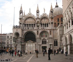 Venedig Basilica San Marco - Venedig, Kirche, Baukunst, venezianisch, byzantinisch, Kuppel, San Marco, Markusplatz