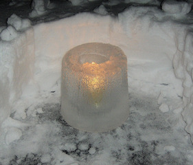 Eislicht #1 - Eislicht, Eisleuchte, Licht, Kerze, Winter, Eis, Schnee, weiß, Stimmung, leuchten