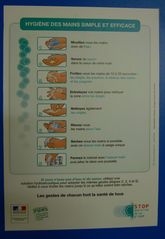 Hinweisschild -  Anleitung zum Händewaschen - Sauberkeit, Händewaschen, Hinweis, Hinweisschild, Hygiene