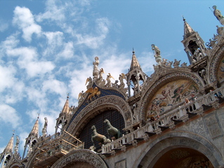 Venedig-Markuskirche - Markuskirche, byzantinisch, Außenansicht, Goldmosaik, Venedig, Kirche